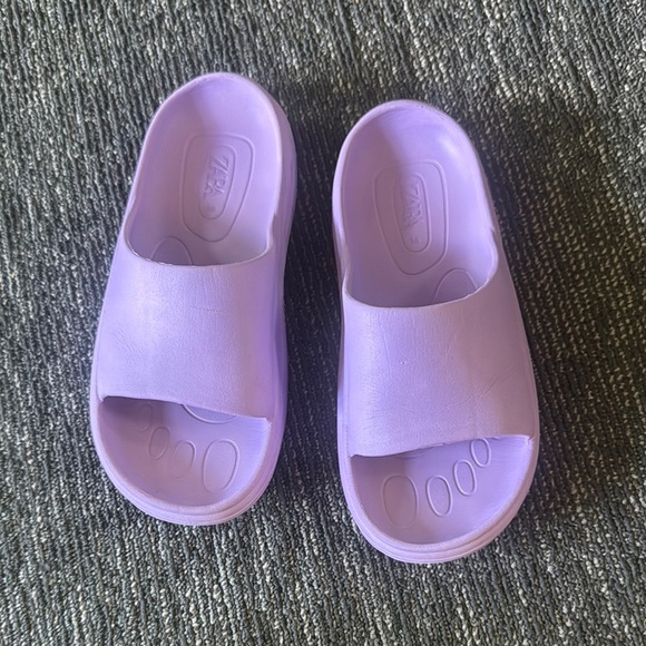 Zara Slides Purple Size 38 - Picture 1 of 5